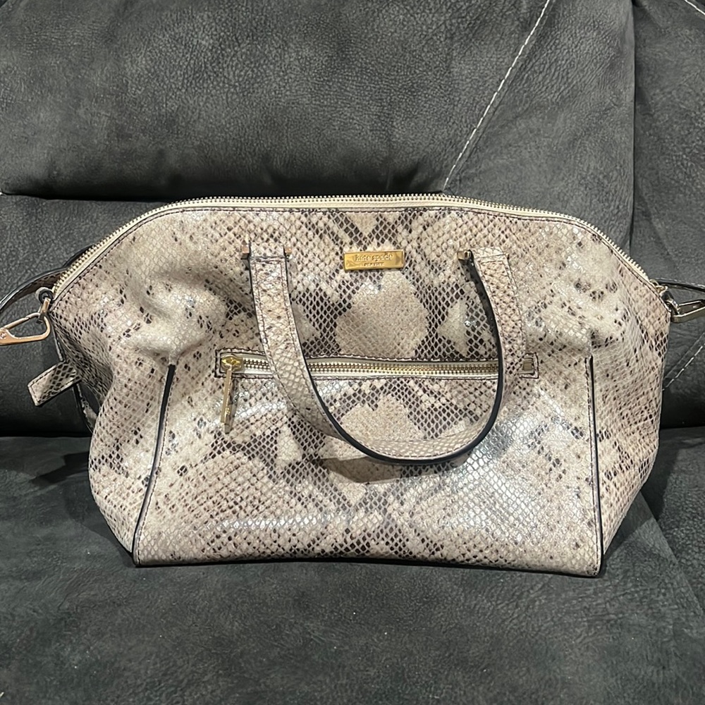 Kate Spade 8x12 snake print crossbody